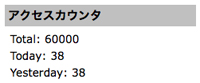 おかげさまで60000アクセス!