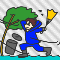 台風が去って