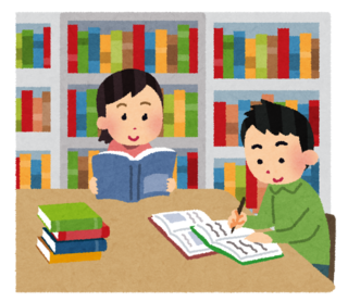 夏休みの図書室 夏休みの図書室
