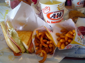 沖縄Ａ＆Ｗ・ハムチーズサンド・カリーフライ・スーパーフライ