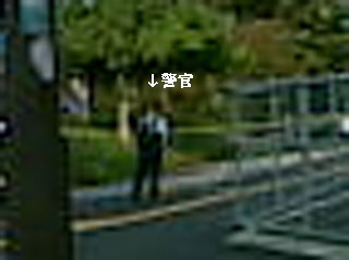 朝から警官