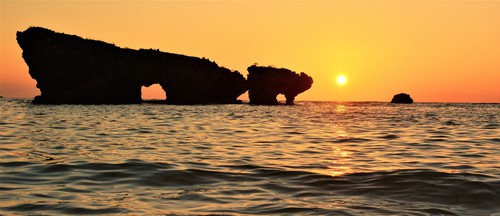 真栄田岬夕陽の丘で撮る 真栄田岬夕陽の丘で撮る