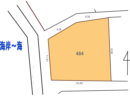 bise map2 目の前がまさに海！本部町備瀬の土地がマタマタ出ました♪～ご成約～