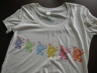 消しゴムハンコ　ダンスカッパＴシャツに