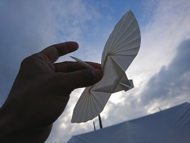 折り紙作品 飛ぶ白鳥 趣味はね誰にも邪魔されず自由で なんというか救われてなきゃあダメなんだ その2
