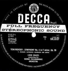 GB DECCA SXL6157 マゼール&VPO チャイコフスキー・ 交響曲4番