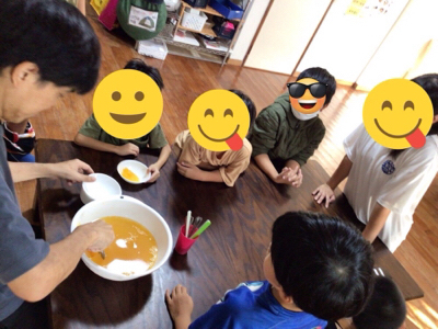 ハロウィンの飾りとみかんゼリー