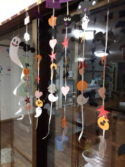 ハロウィンの飾りとみかんゼリー