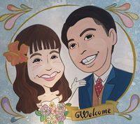似顔絵入り(´▽｀)welcomeボード 2022/04/18 09:00:00