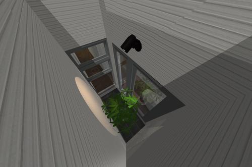 『two tone』～旗竿状の敷地に建つ、鉄骨造のお住まい～