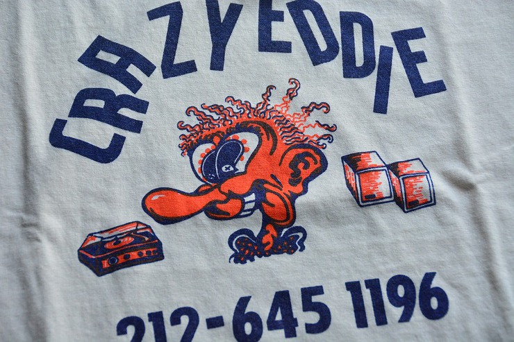 WAREHOUSEウエアハウス2024SS セコハンプリントTシャツ「CRAZY EDDIE