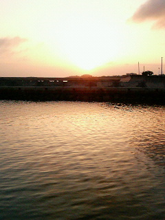 きょうの夕日