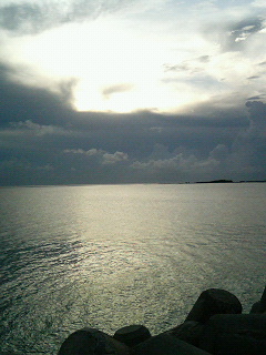 夕方の兼城港