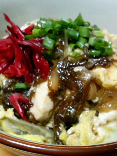 もずく入り親子丼