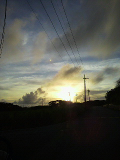 今日の夕日