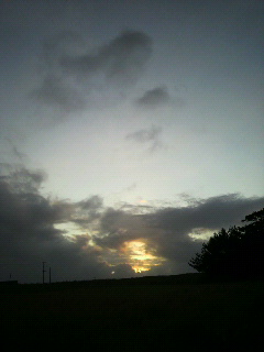 今日の夕日