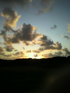 今日の夕日