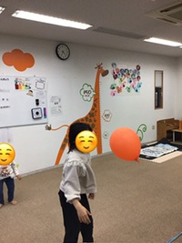 風船バレーをしました