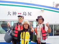 船で行く大神島上陸ツアー（半日コース）・・・頑張って行きましょう！！！ 2024/10/13 12:18:52