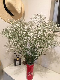 【花のある暮らし】結婚式でいただいたカスミソウが可愛い♡花を飾ると家を綺麗を保てる気がする！