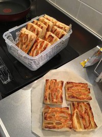 【シーミー】カスタードクリーム入りアップルパイとラングドシャを作ったよ！みんなに好評で良かったです♡