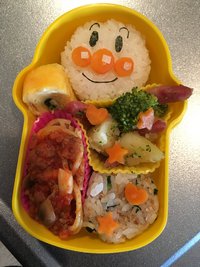 【2歳児のお弁当】アンパンマンのキャラ弁頑張った！ちゃんと計画的に作りましょう(笑)