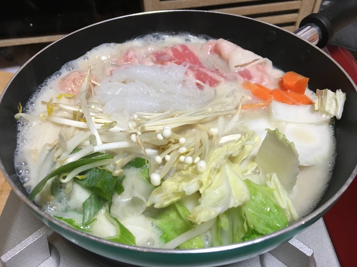 【我が家で初鍋】ごま豆乳鍋が美味しい～♡