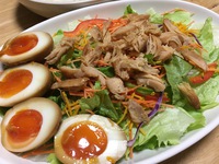 【Asahi】ジューシーローストチキン食べてみた～！半熟煮卵もいい感じ～♪