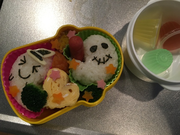 【ハロウィン弁当】頑張ってキャラ弁作ってみた！けど、もう当分は作らないかな。。。