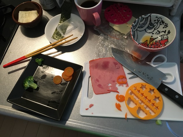 【ハロウィン弁当】頑張ってキャラ弁作ってみた！けど、もう当分は作らないかな。。。