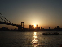 レインボーブリッジと夕日 2015/05/06 13:32:10