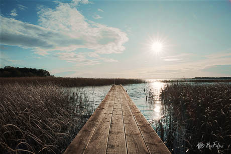 Ivö Lakeに沈んでいく太陽