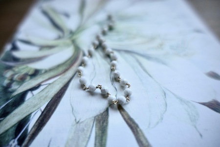 cocoloba 自然素材アクセサリー :ホワイトオニキス ♪ White Onyx