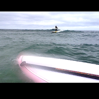 open前のSUP サーフィン