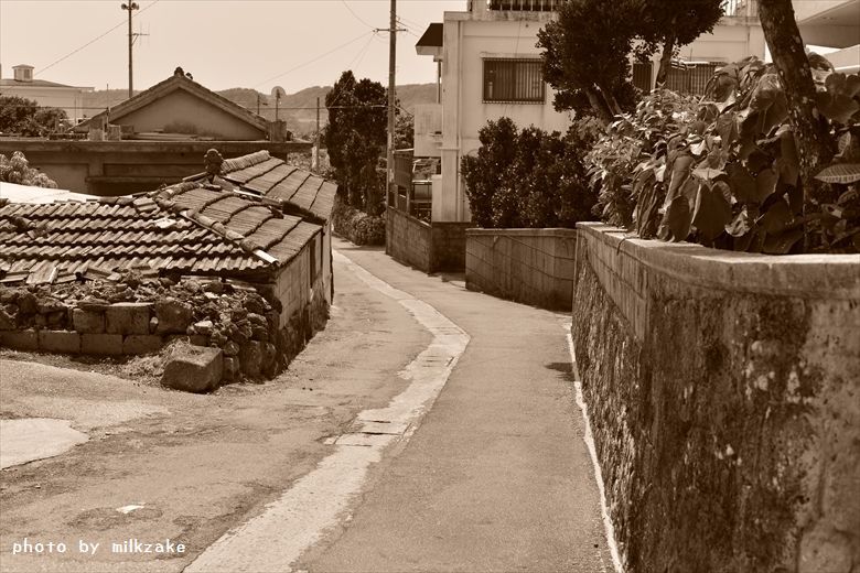 伊計集落　sepia