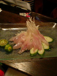メヒカリの刺身 2006/08/17 22:53:27