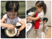 「平日の朝のタイムスケジュール」と「ふりかけ作りの溝クリーナー」