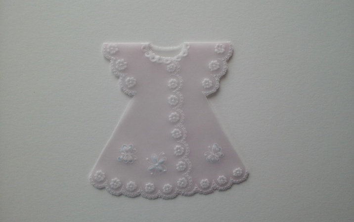 クラス作品　bookmark , bib & baby dress
