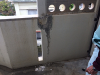 コンクリ壁 部分直し