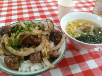 やかそばでステーキ丼( ﾟДﾟ) 2018/03/23 22:20:03