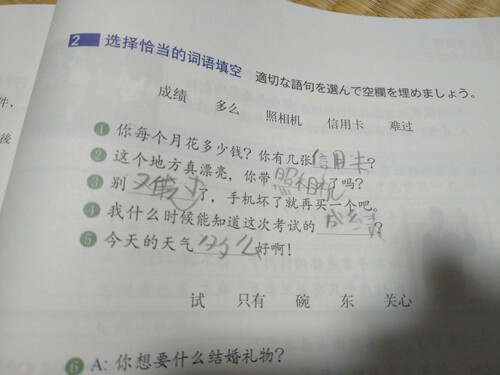 小学生中国語 (HSKは来週！)