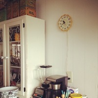 ▼△.. gypsyblue ..△▼ レトロさんなキッチン時計。(SOLD) 2013/03/25 10:13:14