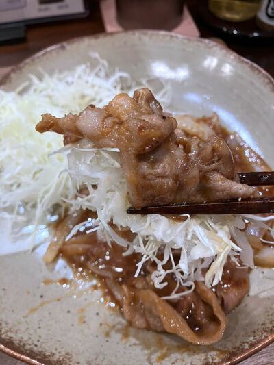 神里そば　～沖縄そば専門店の肉たっぷり生姜焼き定食～