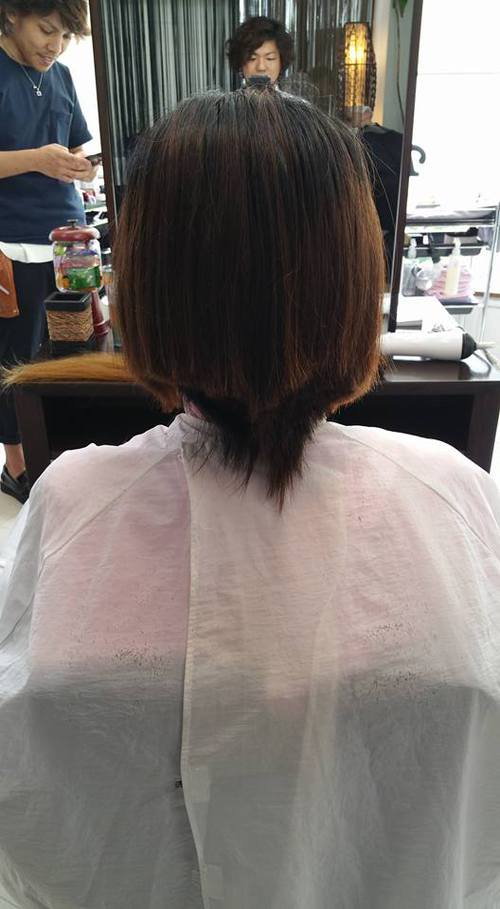 バッサリ ビフォーアフター 沖縄市 美容室 Hair Dco