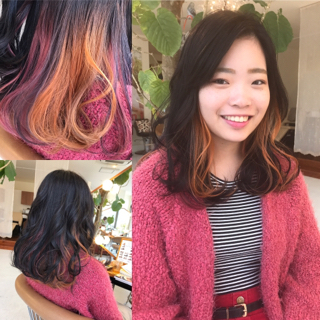 Hair Make Emni Blog Hp Http Emni Sub Jp インナーカラーはオレンジで