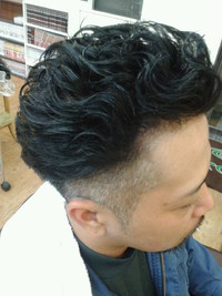 ツーブロック　×　パーマ　（　オールバック　）　。 2015/12/04 21:03:57