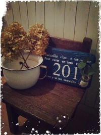 端材でwelcomeボードDIY 2013/12/24 11:52:05
