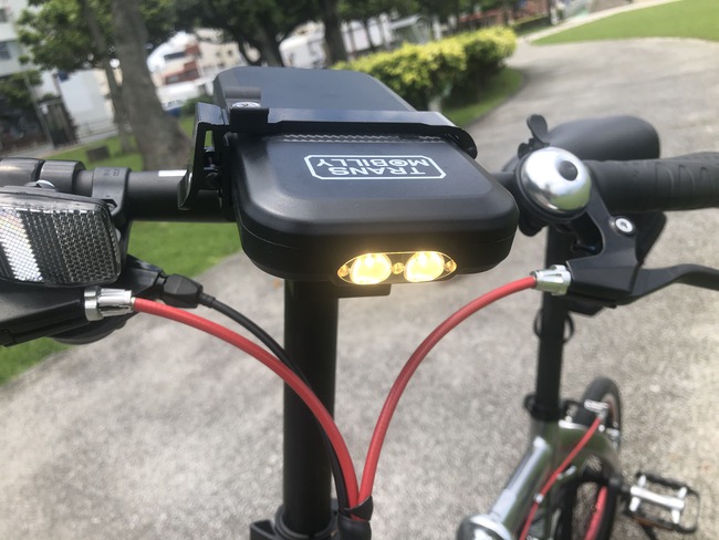 折り畳み電動アシスト付き自転車のモバイルバッテリー