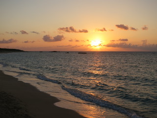 きょうのニシ浜の夕日