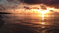今日のニシ浜の夕日